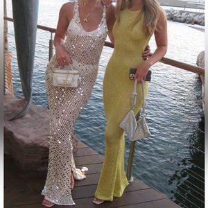 Sequin crochet dress